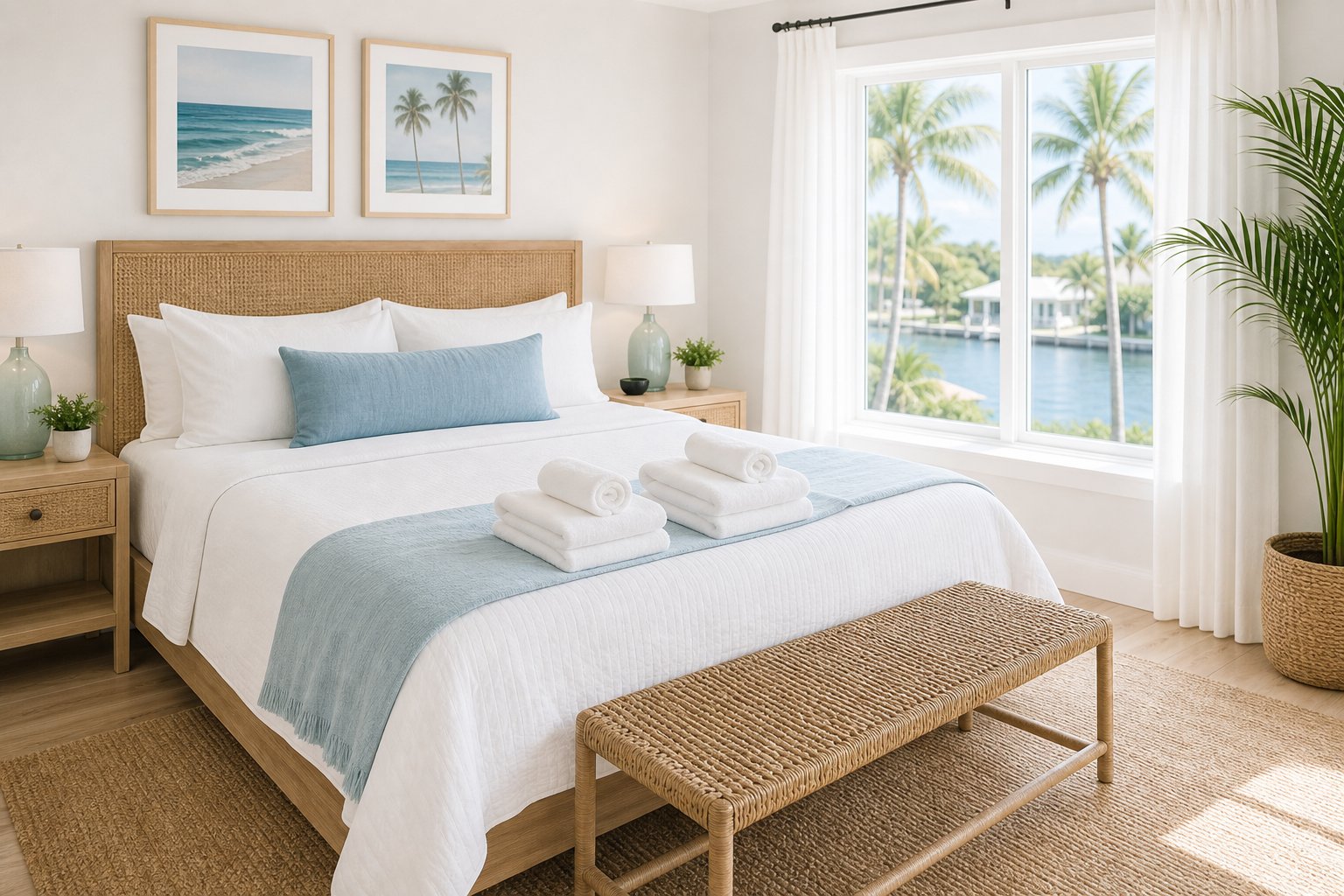 Vacation rental property after professional turnover cleaning