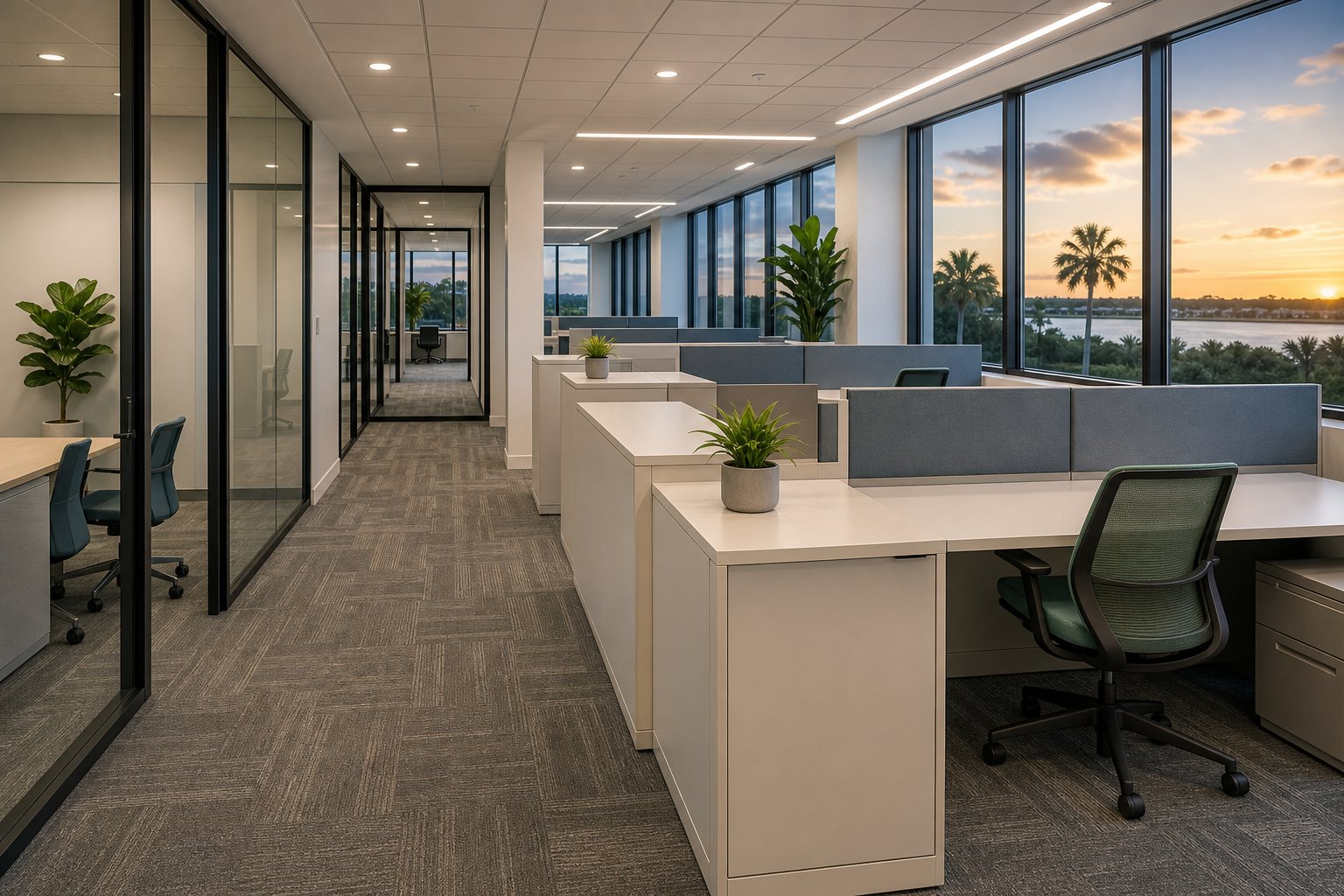 Office commercial cleaning project