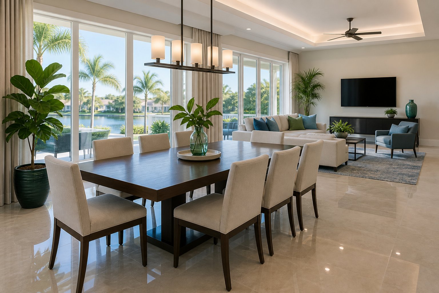 Property restored after an event with after party cleaning